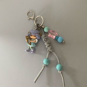 Blueberry Muffin Key Chain/Purse Charm, Handmade